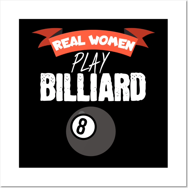 Real women play billiards Wall Art by maxcode